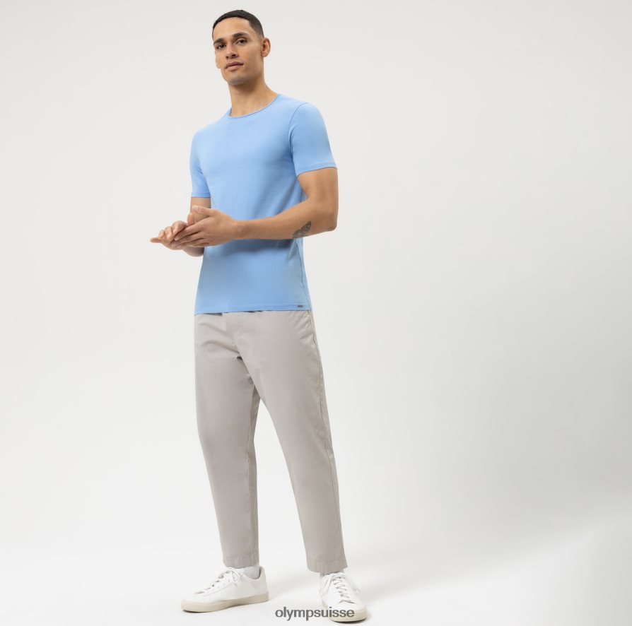 niveau cinq, coupe corporelle décontractée, t-shirt, bleu clair OLYMP vêtements VVP4DB2009