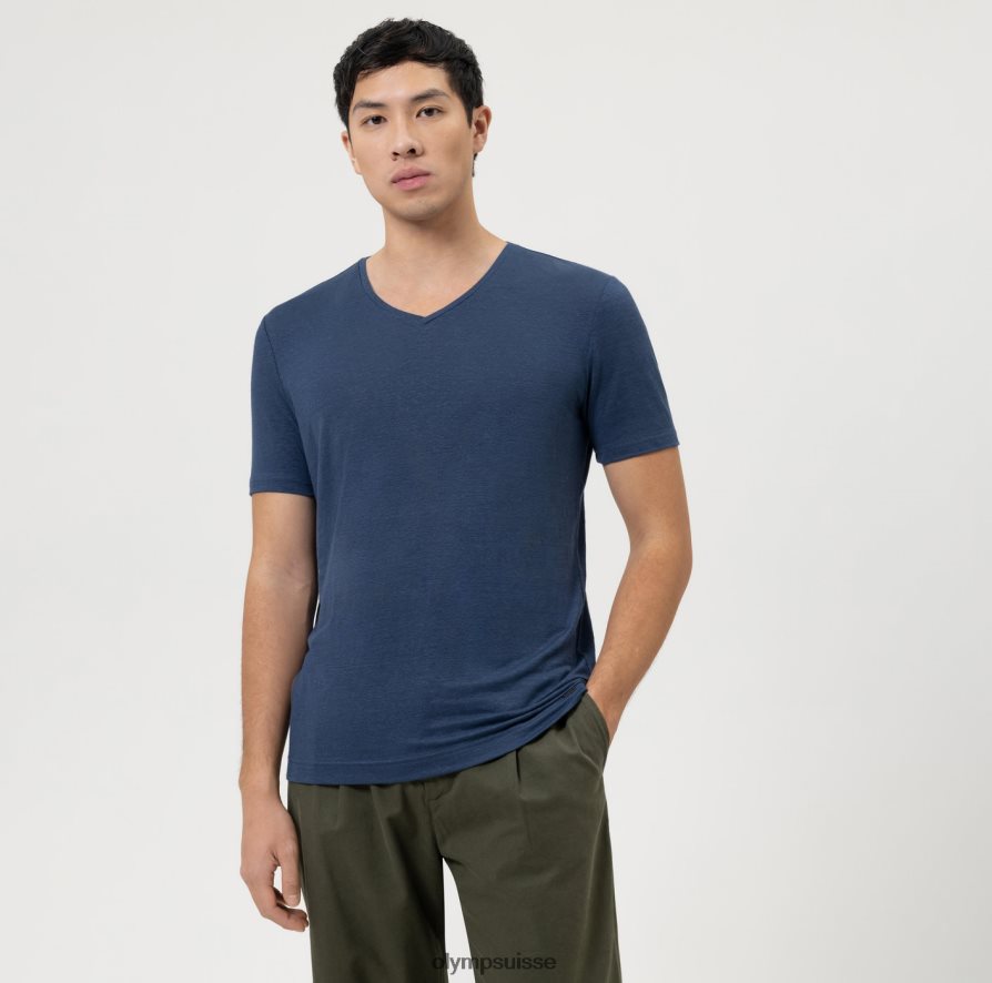 niveau cinq, coupe corporelle décontractée, t-shirt, bleu fumée OLYMP vêtements VVP4DB2006