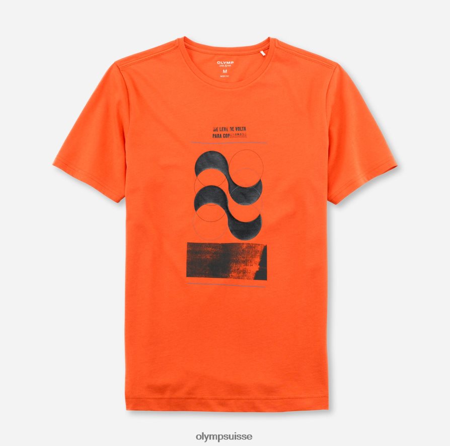 niveau cinq, coupe corporelle décontractée, t-shirt, orange OLYMP vêtements VVP4DB2063