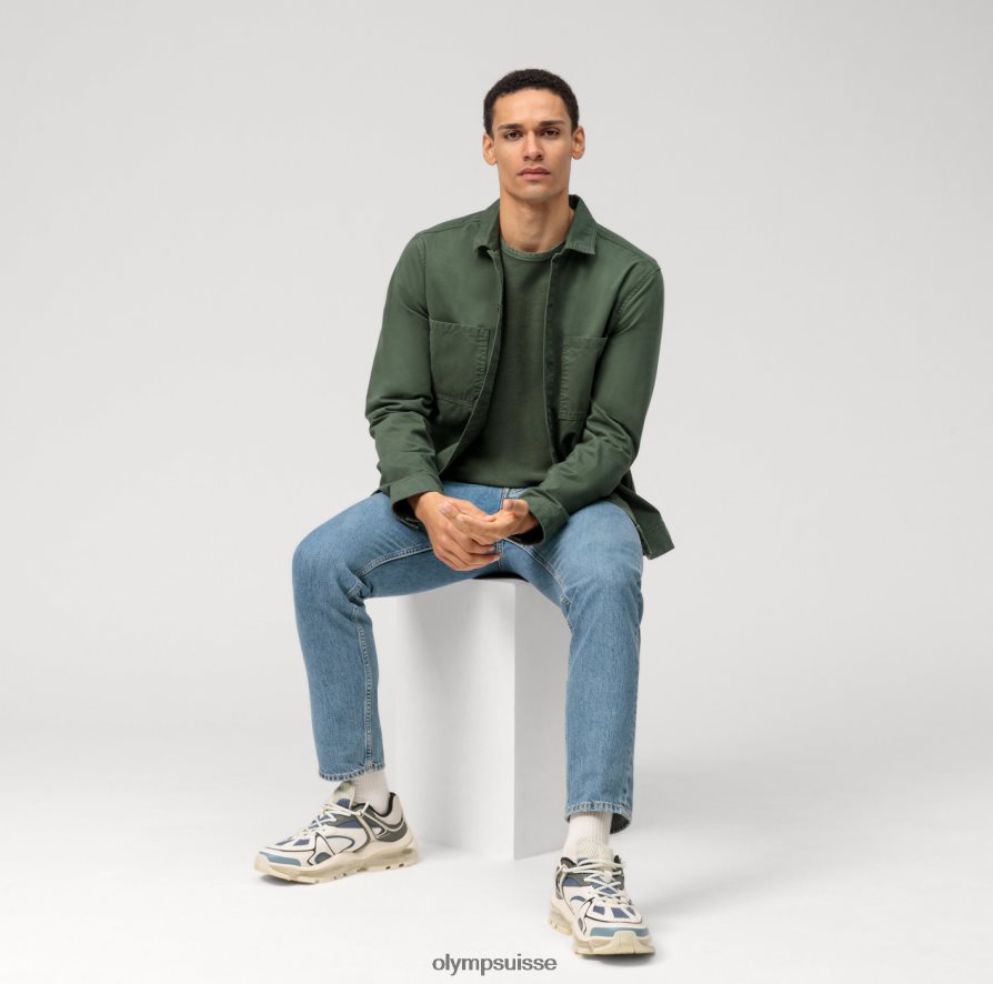 t-shirt décontracté en jersey à manches longues, gris vert OLYMP vêtements VVP4DB2043