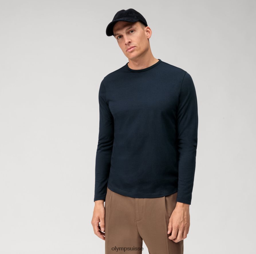 t-shirt décontracté en jersey à manches longues, marine OLYMP vêtements VVP4DB2033