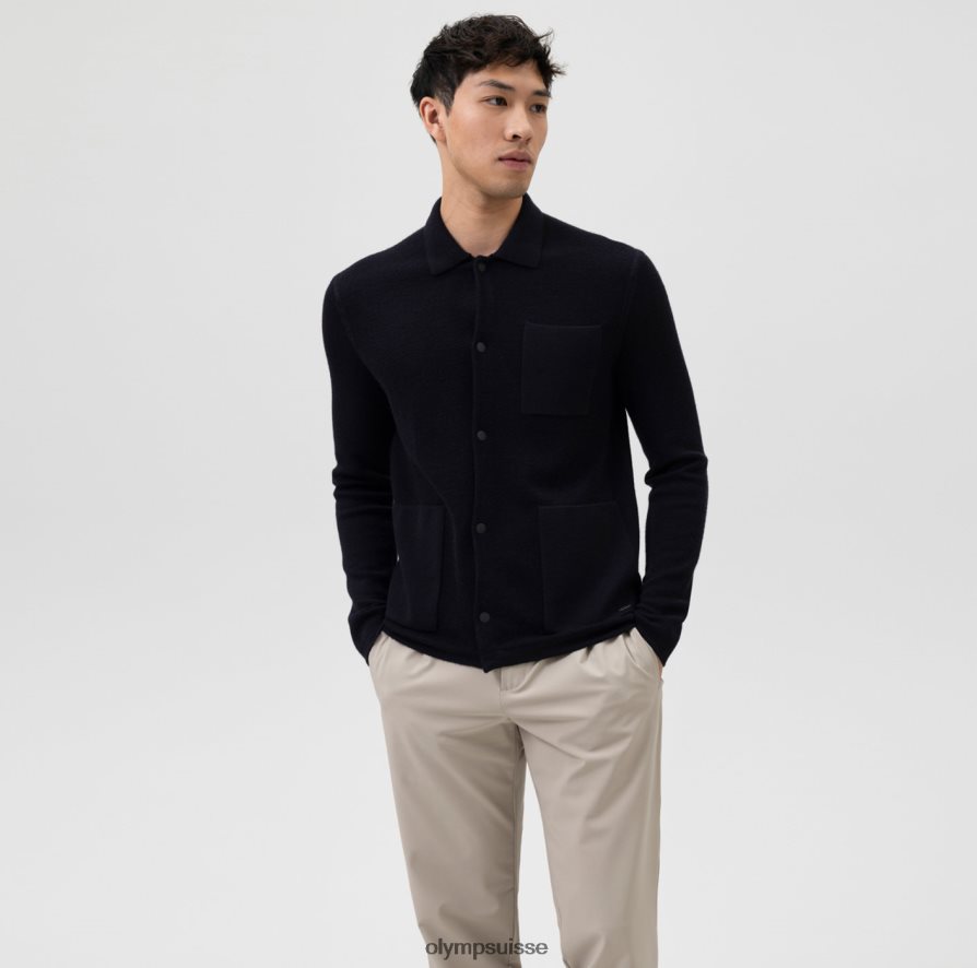 tricot niveau cinq body fit, veste col polo, marine OLYMP vêtements VVP4DB1944