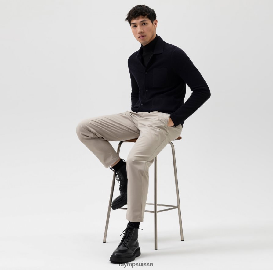 tricot niveau cinq body fit, veste col polo, marine OLYMP vêtements VVP4DB1944