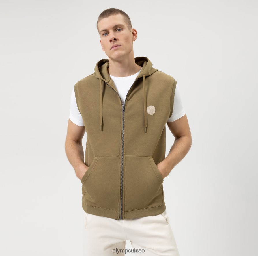 sweat modern fit, gilet, kaki OLYMP vêtements VVP4DB2184